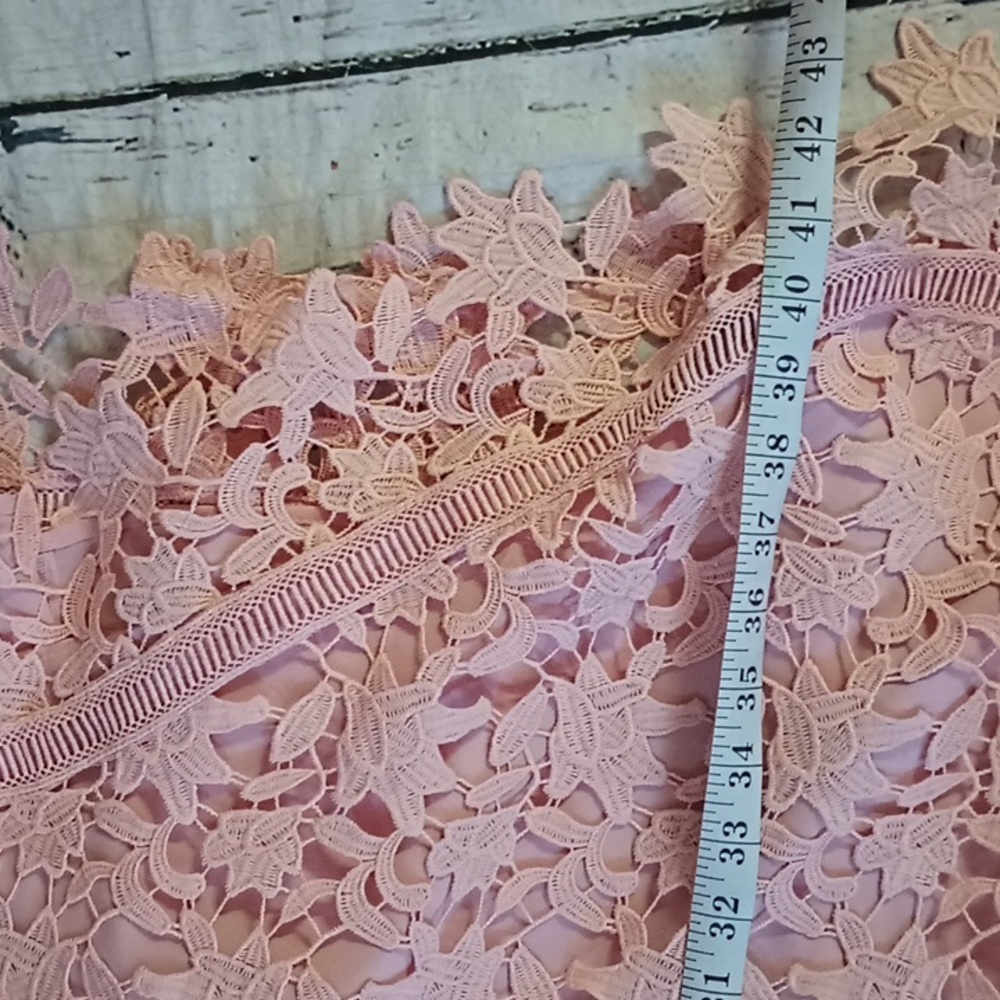 Eliza J Blush Pink Lace Asymmetrical Sheath Dress 6 - Picture 4 of 5